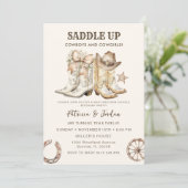 Invitation Occidentale Cowboy Coowgirl Anniversaire (Debout devant)