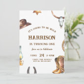 Invitation Occidentale Cowboy Rodeo (Debout devant)