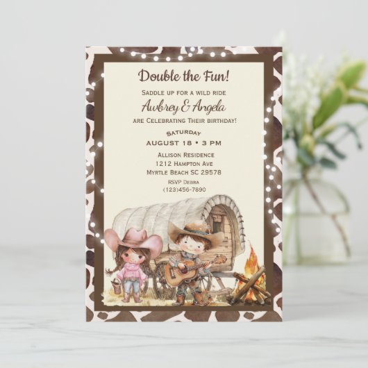 Invitation Occidentale de Cowboy (Debout devant)