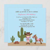 Invitation occidentale de fête d'anniversaire de (Devant / Derrière)