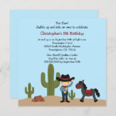 Invitation occidentale de fête d'anniversaire de (Devant / Derrière)