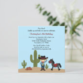 Invitation occidentale de fête d'anniversaire de (Debout devant)