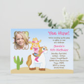 Invitation occidentale de fête d'anniversaire de (Debout devant)