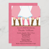 Invitation occidentale de Fête de la mariée de (Devant / Derrière)