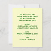 INVITATION OCCIDENTALE DE PARTIE D'ARBRE DE NOËL (Dos)