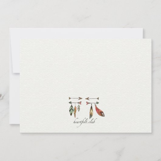 Invitation occidentale de photo d'éléments (Dos)