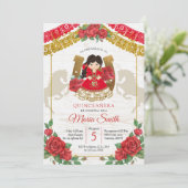 Invitation occidentale de Quinceañera Charra mexic (Debout devant)