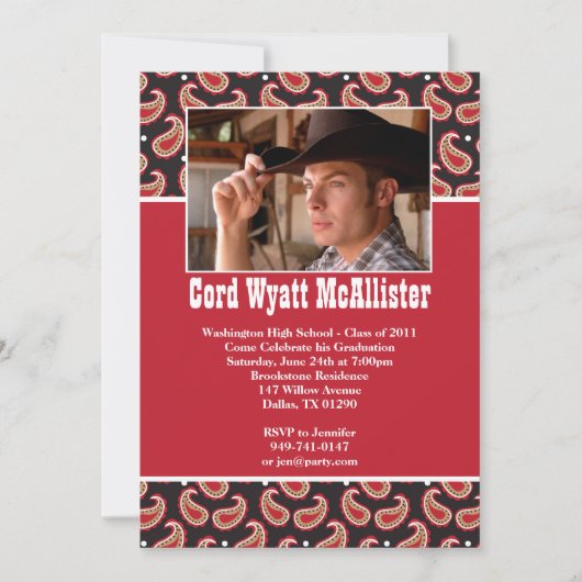 Invitation occidentale d'obtention du diplôme (Devant)