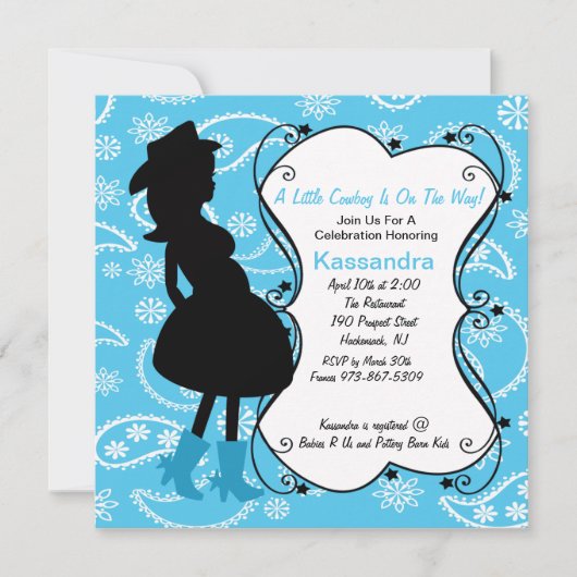 Invitation Occidentale, maman enceinte à l'invitation du Baby (Devant)