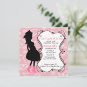 Invitation Occidentale, maman enceinte à l'invitation du Baby (Debout devant)