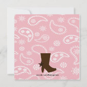 Invitation Occidentale, maman enceinte à l'invitation du Baby (Dos)