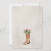 Invitation occidentale sauvage vintage (Dos)