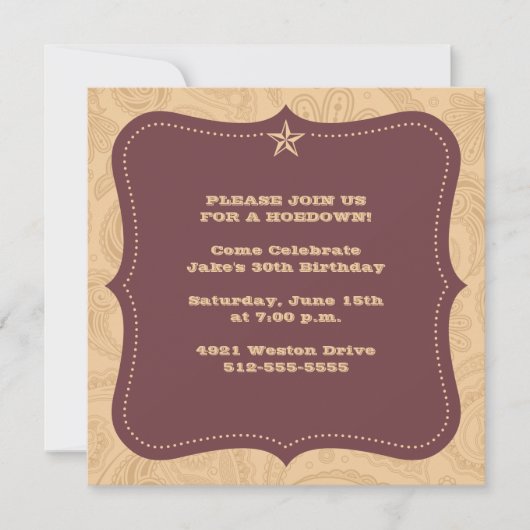 Invitation occidentale traditionnelle (Devant)