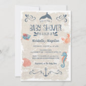 Invitation Ocean Adventure | Baby shower de plage nautique (Devant)