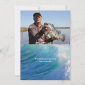 Invitation Océan Arrière - plan Photo Memorial Funeral (Dos)