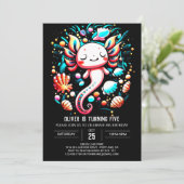 Invitation Océan Axolotl Digital Anniversaire (Debout devant)