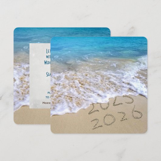 Invitation Ocean Beach 2025 Fête du Nouvel An (Devant / Derrière)