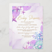 Invitation Ocean Beach Baby shower Neutre hommes-femmes (Devant / Derrière)