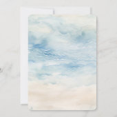 Invitation Ocean Beach Blue Cream Mariage de sable (Dos)