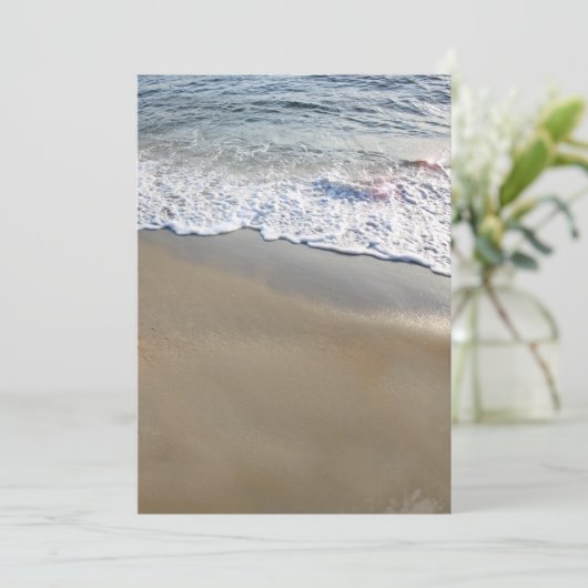 Invitation Ocean Beach Élégante Mariage tout-en-un (Debout devant)