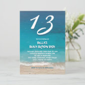 Invitation Ocean Beach fête d'anniversaire pour les enfants (Debout devant)