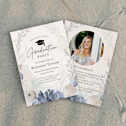 Invitation Ocean Beach Graduation Party