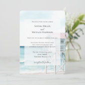 Invitation Ocean Beach Mariage côtier (Debout devant)
