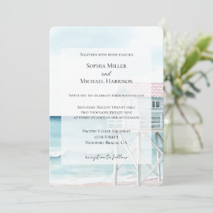 Invitation Ocean Beach Mariage côtier