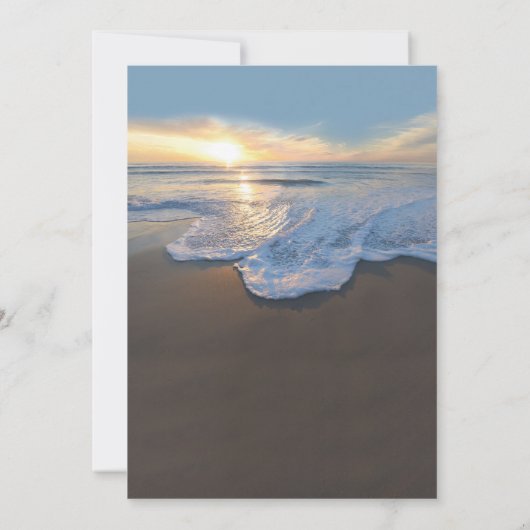 Invitation Océan Beach Mariage d'été balnéaire (Dos)