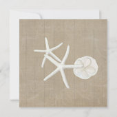 Invitation Ocean Beach Mariage Starfish Bois Bois Bois Rustiq (Dos)