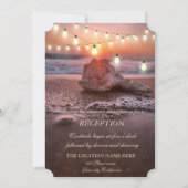 Invitation Ocean Beach, Réception de mariage sur les coquilla (Devant)