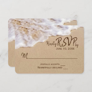 Invitation Ocean Beach Sand RSVP