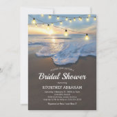 Invitation Ocean Beach Seaside Lights Fête de Mariage (Devant)