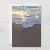 Invitation Ocean Beach Seaside Lights Fête de Mariage (Dos)