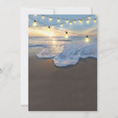 Invitation Ocean Beach Seaside String Lights Mariage (Dos)