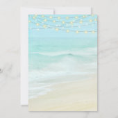 Invitation Ocean Beach String Lumières Élégant Mariage de scr (Dos)