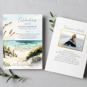 Invitation Ocean Beach Trail Célébration de la vie Photo