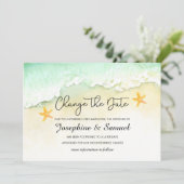 Invitation Ocean Beach Tropical Summer Change La Date (Debout devant)