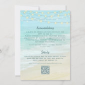 Invitation Ocean Beach Wedding QR Code QR Tout en un (Dos)