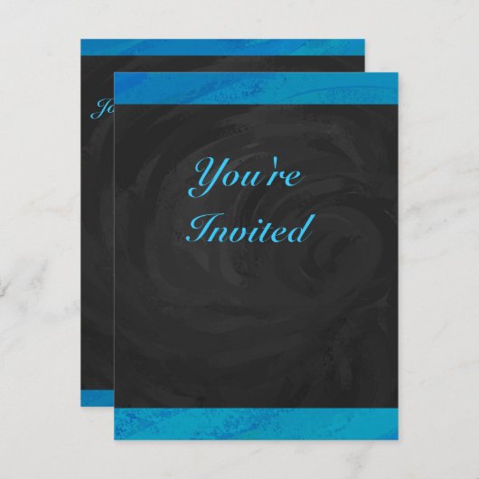 Invitation Océan bleu (Devant / Derrière)