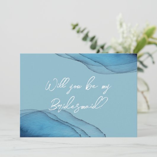 Invitation Ocean blue aquamarine soit ma proposition de serva (Debout devant)