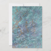 Invitation Ocean Blue Marble Moderne 70e fête d'anniversaire (Dos)