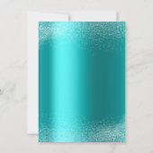 Invitation Océan Blue Parties scintillant Spark Sand nuptiale (Dos)