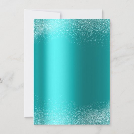 Invitation Océan Blue Parties scintillant Spark Sand nuptiale (Dos)