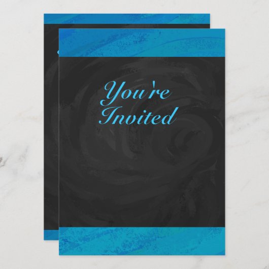 Invitation Ocean Blue Party (Devant / Derrière)