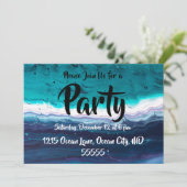 Invitation Ocean Blues Abstact (Debout devant)