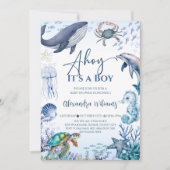 Invitation Ocean Boy Baby shower Party (Devant)