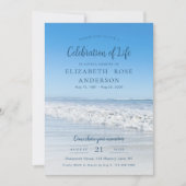 Invitation Ocean Celebration Of Life Memorial  (Devant)