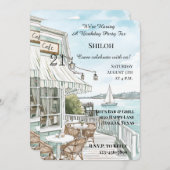 Invitation Ocean Coast Cafe Anniversaire (Devant / Derrière)