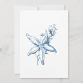 Invitation Océan Coquillage | Mariage Bleu (Dos)